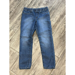 Jeggings Denim Jeans Elastic Waist Pull On Dark Wash Toddler Girl Size 7